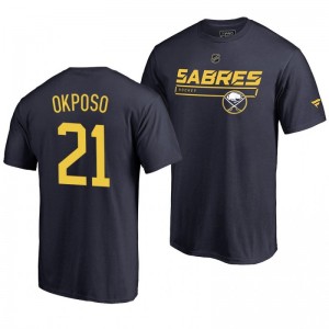 Buffalo Sabres Kyle Okposo Navy Rinkside Collection Prime Authentic Pro T-shirt - Sale