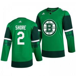 Bruins Eddie Shore 2020 St. Patrick's Day Authentic Player Green Jersey - Sale