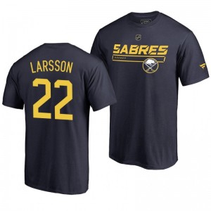 Buffalo Sabres Johan Larsson Navy Rinkside Collection Prime Authentic Pro T-shirt - Sale