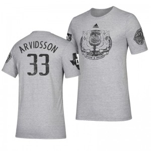 Nashville Predators vs. Dallas Stars 2020 Winter Classic Viktor Arvidsson T-Shirt - Gray - Sale
