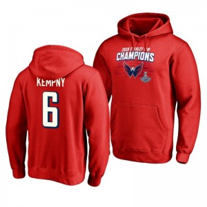 Michal Kempny Capitals 2018 Red Pullover Stanley Cup Champions Hoodie - Sale