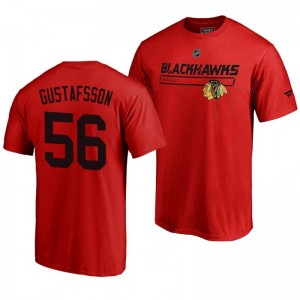 Chicago Blackhawks Erik Gustafsson Red Rinkside Collection Prime Authentic Pro T-shirt - Sale