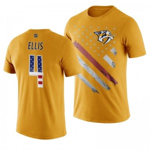 Ryan Ellis Predators Gold Independence Day T-Shirt - Sale