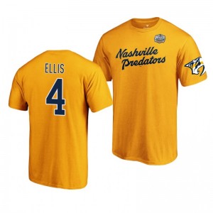 2020 Winter Classic Nashville Predators Ryan Ellis Gold T-Shirt - Sale