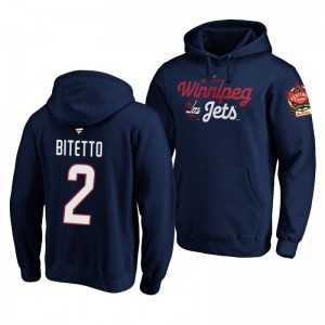 Anthony Bitetto Jets 2019-20 Heritage Classic Navy Mosaic Hoodie