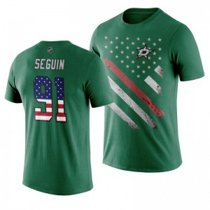 Tyler Seguin Stars Kelly Green Independence Day T-Shirt - Sale
