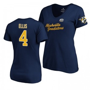 Nashville Predators Ryan Ellis Navy 2020 Winter Classic Women's T-Shirt - Sale