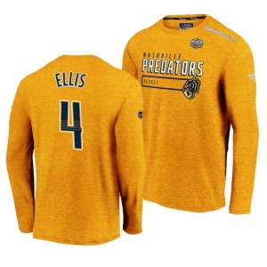 Nashville Predators Ryan Ellis Yellow 2020 Winter Classic Men's Long Sleeve T-Shirt - Sale