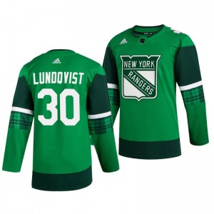 Rangers Henrik Lundqvist 2020 St. Patrick's Day Authentic Player Green Jersey - Sale