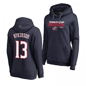 Cam Atkinson Columbus Blue Jackets 2019 Stanley Cup Playoffs Bound Body Checking Pullover Women's Navy Hoodie - Sale