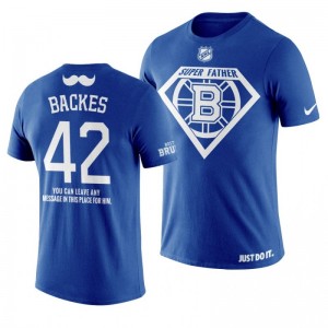 Boston Bruins David Backes Navy Father's Day Super Dad T-shirt - Sale