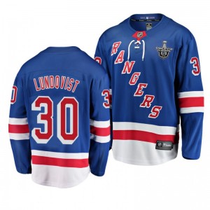 Rangers Henrik Lundqvist 2020 Stanley Cup Playoffs Home Royal Jersey - Sale