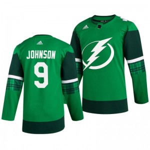 Lightning Tyler Johnson 2020 St. Patrick's Day Authentic Player Green Jersey - Sale