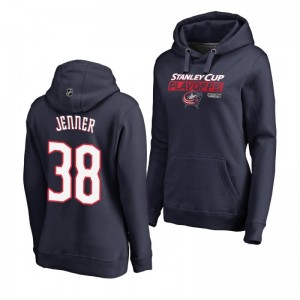 Boone Jenner Columbus Blue Jackets 2019 Stanley Cup Playoffs Bound Body Checking Pullover Women's Navy Hoodie - Sale