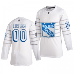 New York Rangers Custom 00 2020 NHL All-Star Game Authentic adidas White Jersey - Sale