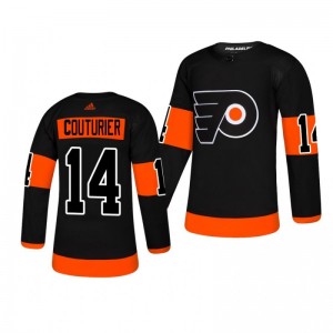 Sean Couturier Flyers Player Adidas Authentic Alternate Black Jersey - Sale