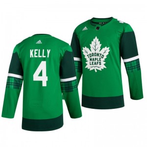 Maple Leafs Red Kelly 2020 St. Patrick's Day Authentic Player Green Jersey - Sale