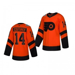 Flyers Sean Couturier 2019 NHL Stadium Series Adidas Authentic orange Youth Jersey - Sale
