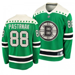 Bruins David Pastrnak 2020 St. Patrick's Day Replica Player Green Jersey - Sale