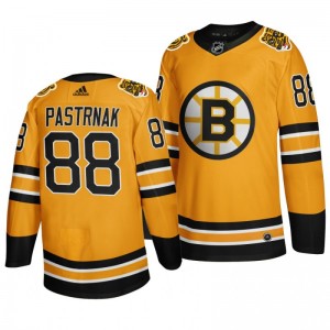 Bruins David Pastrnak 2021 Reverse Retro Gold Authentic Jersey - Sale