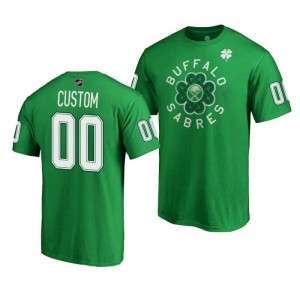 Custom Sabres St. Patrick's Day Luck Tradition Green T-shirt - Sale