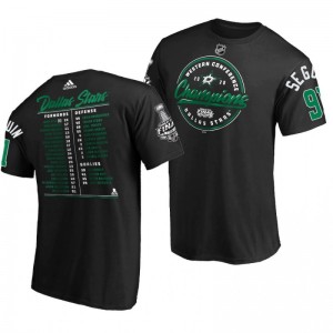 Men 2020 Western Conference Champions Stars Tyler Seguin Black Roster T-Shirt - Sale