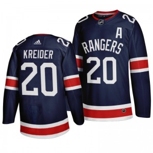 Rangers Chris Kreider 2021 Reverse Retro Navy Authentic Jersey - Sale