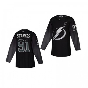 Steven Stamkos Lightning Youth Black Alternate Authentic Third Jersey - Sale