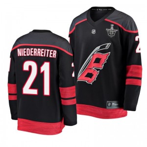 Hurricanes Nino Niederreiter 2020 Stanley Cup Playoffs Alternate Black Jersey - Sale