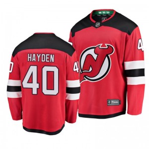 John Hayden Devils Red Breakaway Player Fanatics Branded Home Jersey - Sale