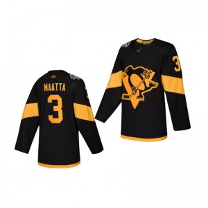 Penguins Olli Maatta 2019 NHL Stadium Series Adidas Authentic Black Youth Jersey - Sale