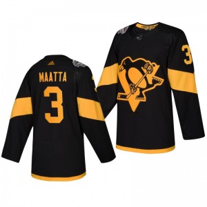 Penguins Men's Olli Maatta 2019 NHL Stadium Series Coors Light Authentic Black Jersey - Sale