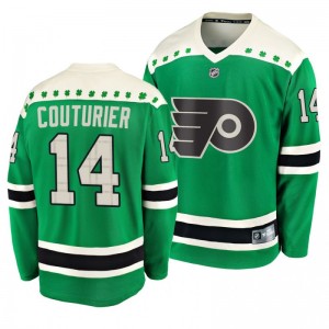 Flyers Sean Couturier 2020 St. Patrick's Day Replica Player Green Jersey - Sale