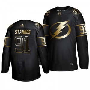 Steven Stamkos Lightning Golden Edition  Authentic Adidas Jersey Black - Sale