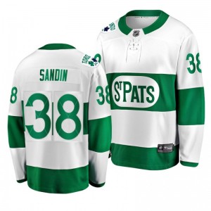 Maple Leafs Rasmus Sandin Toronto St. Patricks Leafs Forever Throwback Green Jersey - Sale