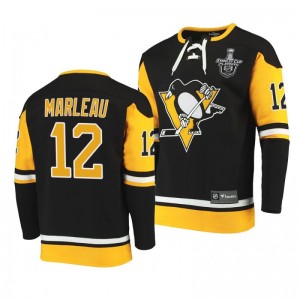 2020 Stanley Cup Playoffs Penguins Patrick Marleau Jersey Hoodie Black - Sale