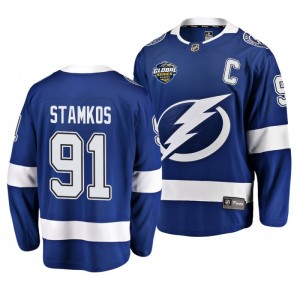 Steven Stamkos Lightning 2019 NHL Global Series Breakaway Player Blue Jersey - Sale