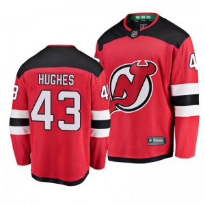 Devils 2019 NHL Draft Jack Hughes Breakaway Player Red Jersey - Sale