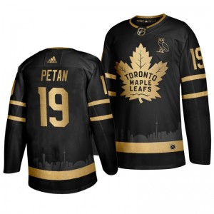 Maple Leafs Golden Edition #19 Nic Petan OVO branded Black Jersey - Sale