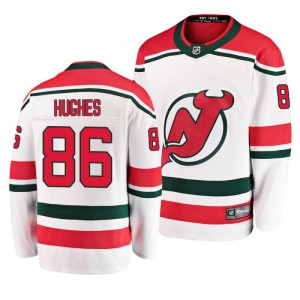 Devils Jack Hughes Breakaway Player White Alternate Jersey - Sale