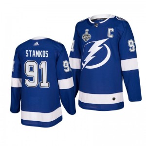Lightning Steven Stamkos Men's 2020 Stanley Cup Final Authentic Patch Blue Jersey - Sale