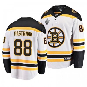 Bruins David Pastrnak 2019 Stanley Cup Playoffs Away Player Jersey White - Sale