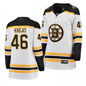 Women's Bruins David Krejci Breakaway Away White Away Jersey - Sale