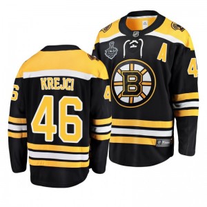 Bruins 2019 Stanley Cup Final David Krejci Home Breakaway Black Youth Jersey - Sale