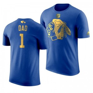 Chicago Blackhawks Dad Blackhawks Royal T-Shirt - Sale