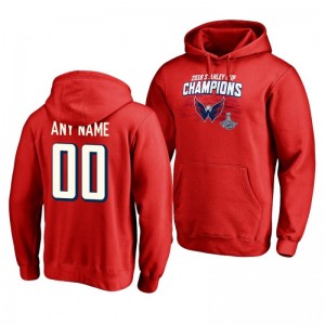 Custom Capitals 2018 Red Pullover Stanley Cup Champions Hoodie - Sale