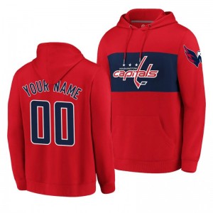 Capitals Custom Classics Faux Cashmere Pullover Red Hoodie - Sale
