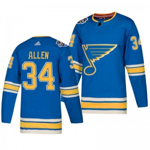 Blues Jake Allen #34 2020 NHL All-Star Alternate Authentic Blue adidas Jersey - Sale