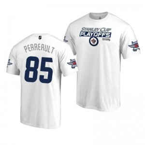 2019 Stanley Cup Playoffs Winnipeg Jets Mathieu Perreault White Bound Body Checking T-Shirt - Sale