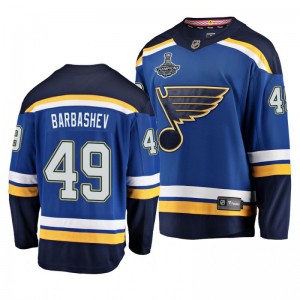Blues 2019 Stanley Cup Champions Ivan Barbashev Home Breakaway Player Jersey - Blue - Sale